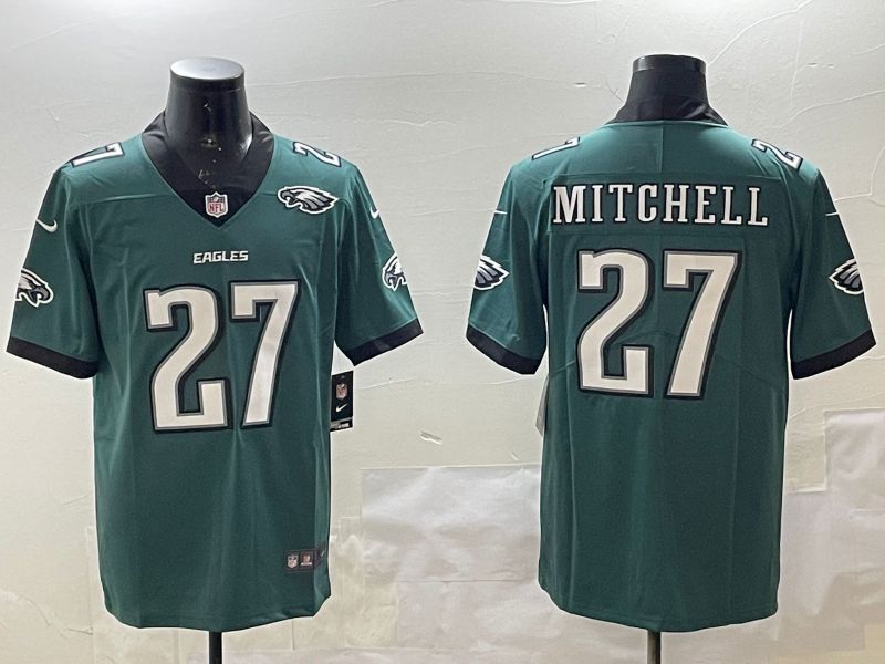 Men Philadelphia Eagles #27 Mitchell Green Second generations 2025 Nike Vapor Limited NFL Jersey style 2091